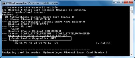 certutil my smart card|Troubleshooting a Smart Card on Windows using Certutil.